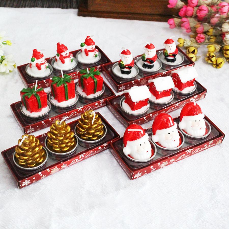 Holiday Candle Set - Juego de 3 velas decorativas navideñas: