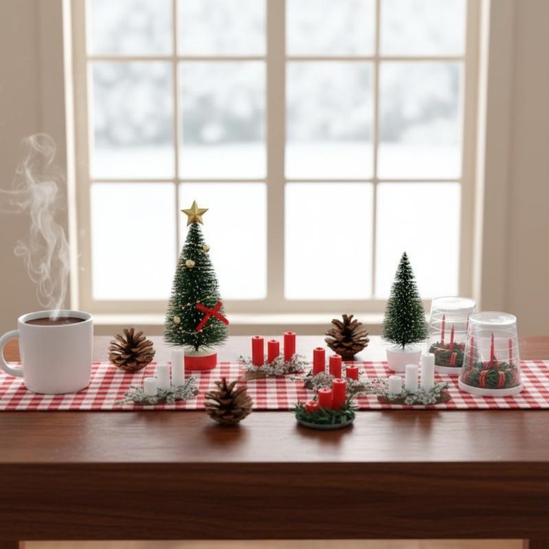 Holiday Candle Set - ! Accesorios para escena navideña de