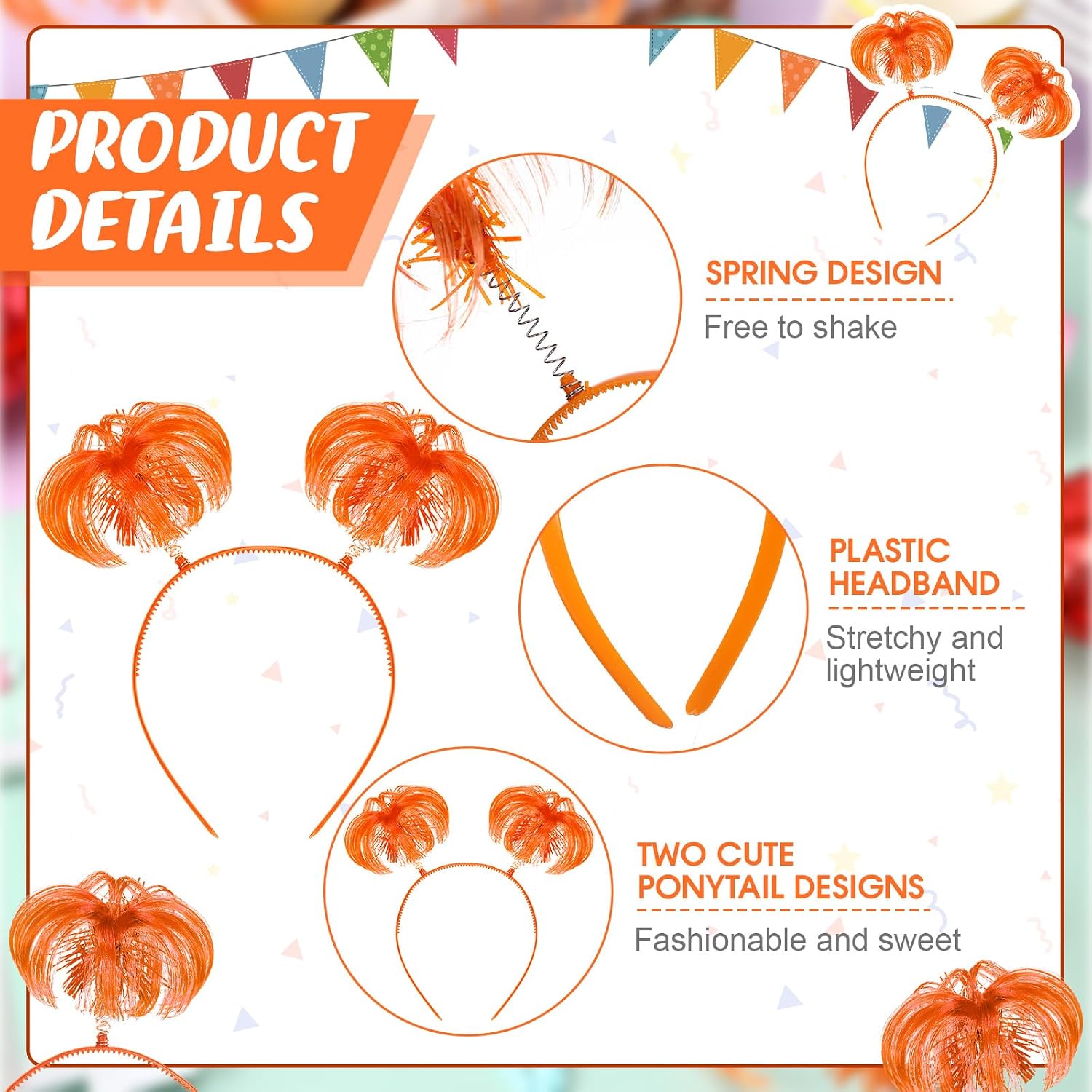 6/12 piezas de diadema con pom - Tinsel Garland Decoration reseña y precio