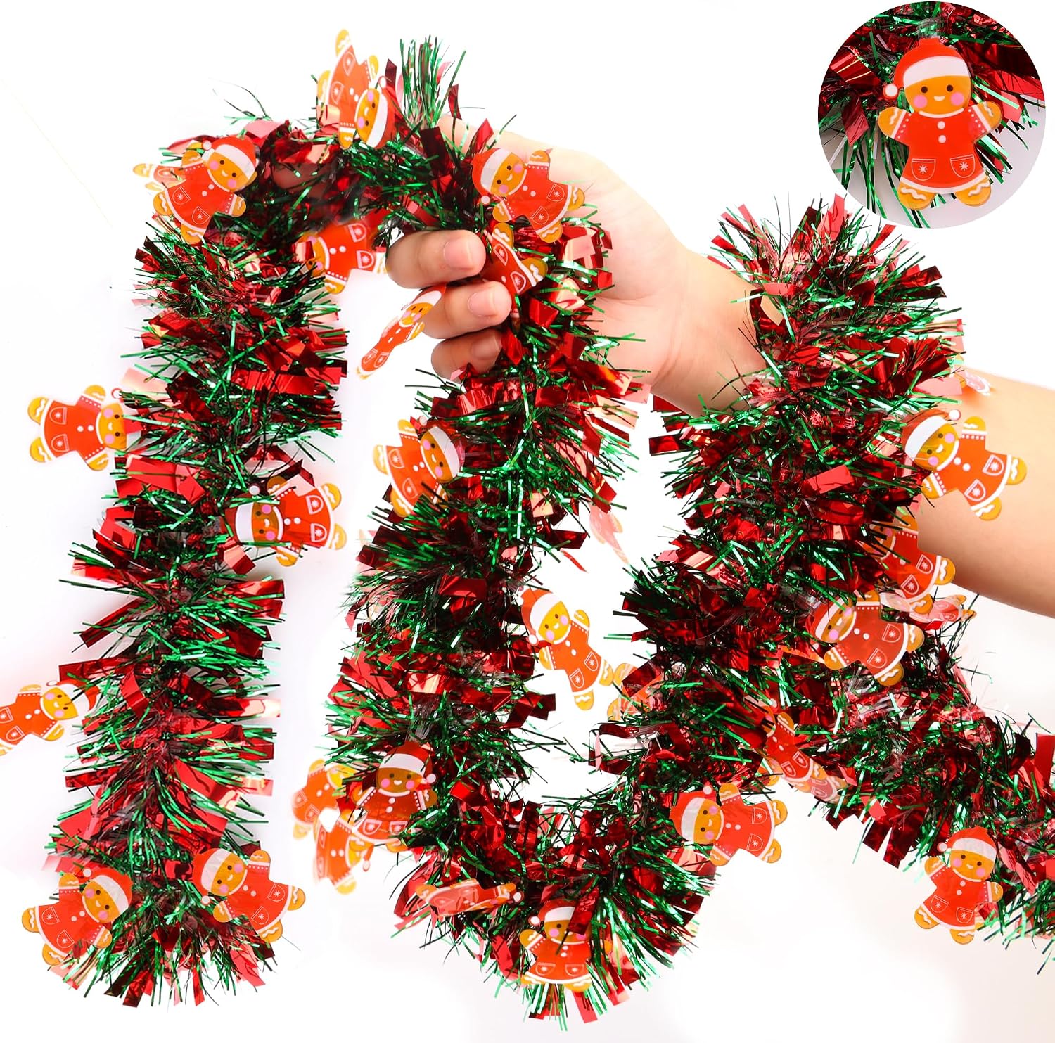 Guirnalda navideña decorativa, - Tinsel Garland Decoration reseña y precio