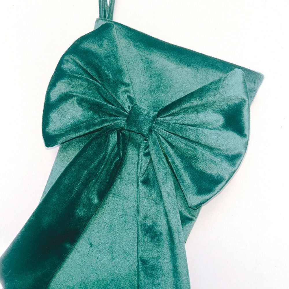 Calcetines navideños con lazo, - Christmas Stocking Hanging reseña y precio