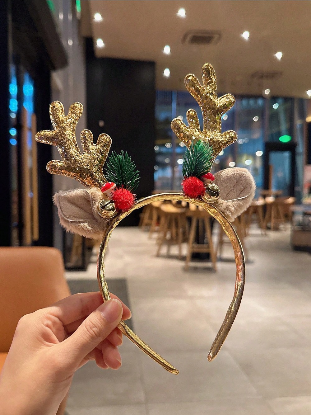 Diadema navideña con forma de  - Reindeer Antlers Headband reseña y precio