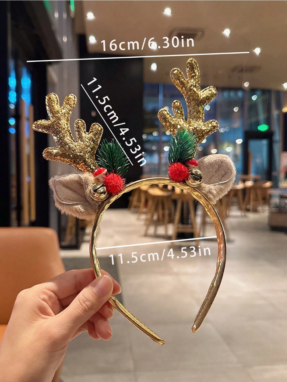 Diadema navideña con forma de  - Reindeer Antlers Headband reseña y precio