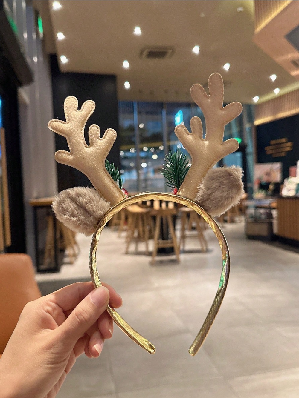 Diadema navideña con forma de  - Reindeer Antlers Headband reseña y precio